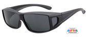 Dielay - Overzetzonnebril - Fit Over - UV400 Bescherming Cat. 3 - Gepolariseerde Glazen 62 mm - Zwart