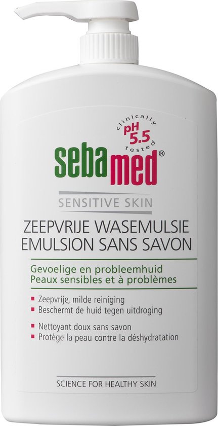 Sebamed Zeepvrije Wasemulsie - Douchemiddel - Zeepdispenser - 1 liter