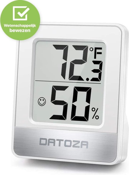 Datoza Thermo Hygrometer Luchtvochtigheidsmeter Digitaal Weerstation Vochtigheidsmeter met Thermometer voor Binnen