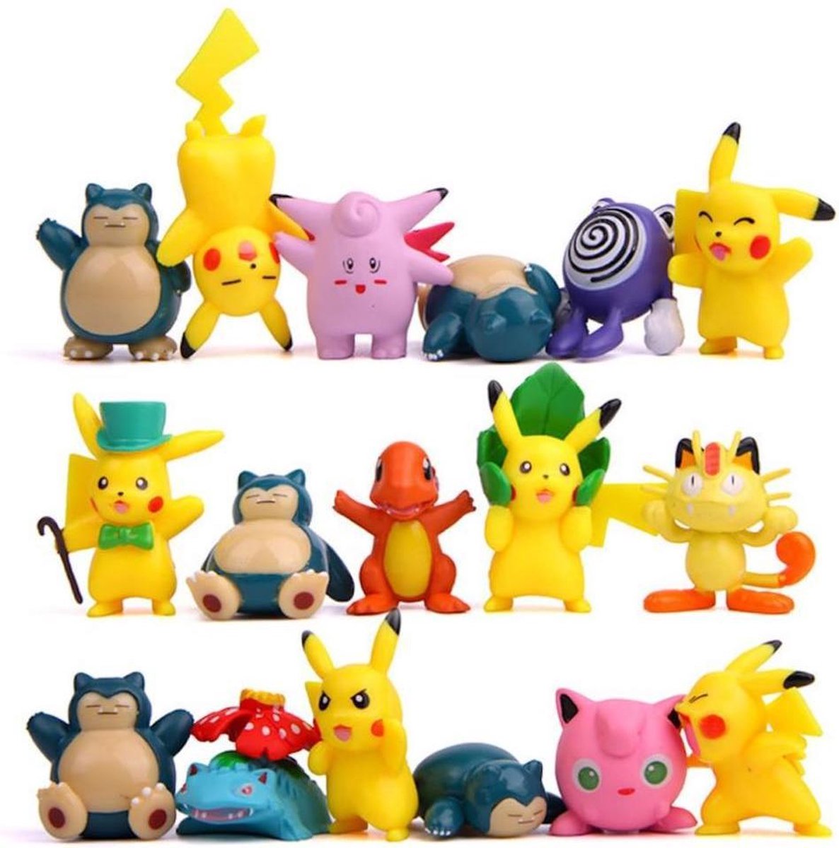 Pokemon Figuren - 25x diversen - Speelgoed - Pikachu - Set - Takara Tomy - Charizard - Pokébal - Bal - Knuffel - Kaarten - Squishy - Figuur - Merkloos
