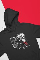Mikasa Ackerman Legion Hoodie | Attack on Titan | Anime Merchandise | Waifu | Cadeau voor geek en gamer | Unisex Maat XL