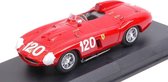 De 1:43 Diecast Modelcar van de Ferrari 750 Monza #120 van de Targa Florio in 1955. De coureurs waren Maglioli en Sighiniolfi. De fabrikant van het schaalmodel is Art-Model. Dit model is alleen online verkrijgbaar