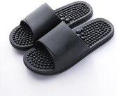 Massage slippers - Anti-slip voetmassage badslippers - Gezondheidsslippers - Zwart - maat 42/43