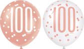 Ballonnen 100 Jaar Rosé Goud 30cm 6st