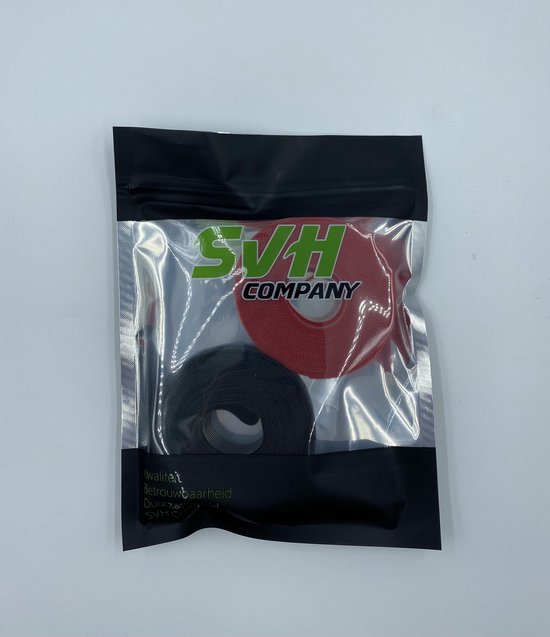 Serre- câbles Fermetures velcro 20 mm de large et 10 mètres de long (5 m rouge et 5 m noir) - organisateur de câble op rol