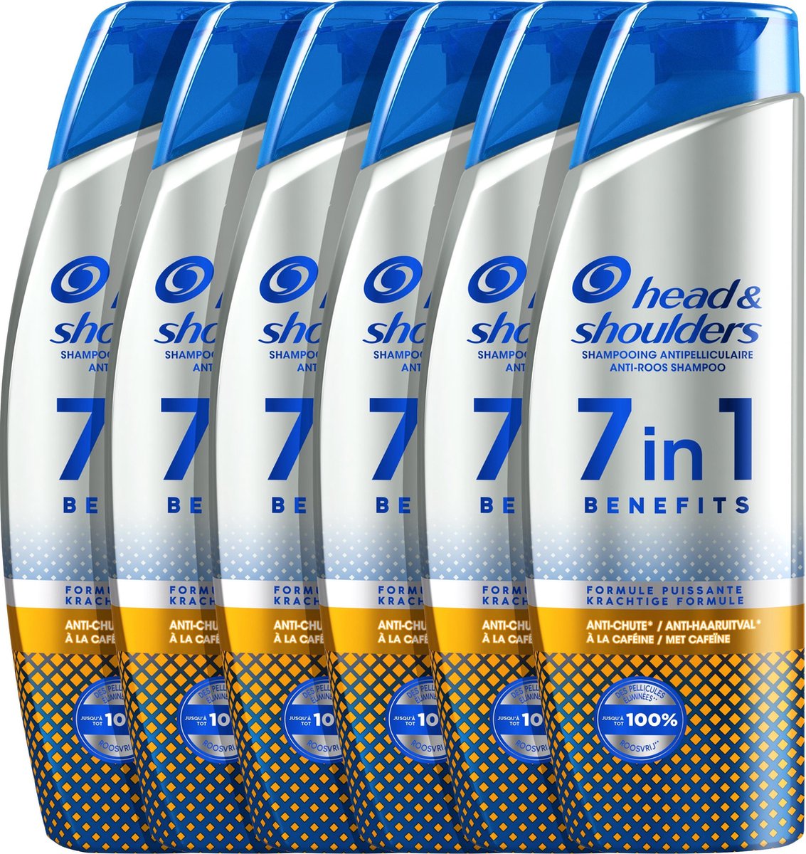 Head & Shoulders Anti-Haaruitval - anti-roos shampoo - 7in1 voordelen - Krachtige formule - Voordeelverpakking 6 x 225 ml