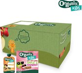 Organix Kids Tussendoortjes - Vanaf 3 jaar – Biologische snacks - 50 stuks – Snack box met tussendoortjes – Knijpfruit, mueslirepen en chips