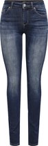 Only Jeans Onlblush Life Mid Sk Dnm Rea837 Noo 15233651 Dark Blue Denim/rea837 Dames Maat - W30 X L32