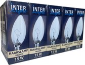 Inter Light 15W helder kaarslamp E14 kleine fitting 10 stuks