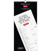 Darum! Kalender 2022 Duoplanner 21 X 45 Cm Papier Zwart