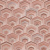 Dutch Wallcoverings - Wallstitch fan design pink