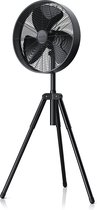 Staande ventilator met driepootstatief | designventilator in mat zwart | 3 verschillende snelheden | 50 W, 40 cm diameter, gematigde geluidsontwikkeling