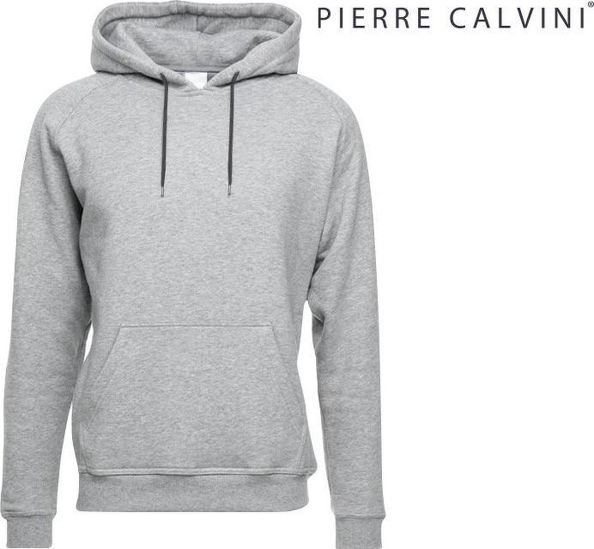 Pierre Calvini - Hoodie Heren Trui - Sweater Heren Met Capuchon - Grijs - XXL