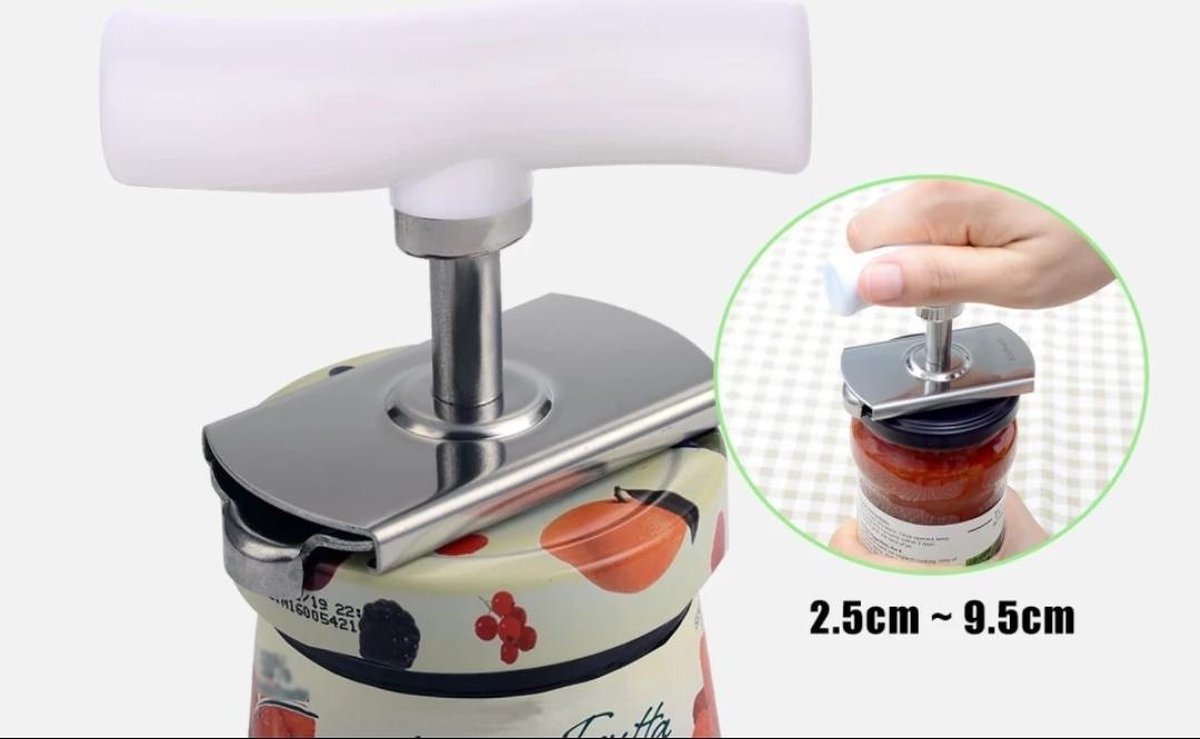 Dekselopener 8 In 1 Multi-opener, Handmatig Blik Met Roestvrij Staal En Flesopener Ergonomisch Handvat Geschikt Voor Ouderen Seniors Dec