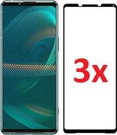 Full Cover 3D Edge Tempered Glass Screen Protector Geschikt Voor Sony Xperia 5 III/3 (5G) - Ultradun Gehard Glas - Optimale Display Bescherming -  Screenprotector Beschermglas - Scherm Besche