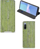 Telefoon Hoesje Sony Xperia 10 III Wallet Case Green Wood