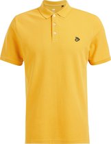 WE Fashion Heren slim fit polo met structuur