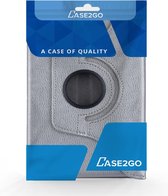 Case2go - Tablet hoes geschikt voor Lenovo Tab P11 Pro - Draaibare Book Case Cover - 11.5 Inch - Zilver