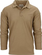 101 INC - Tactical polo Quick Dry long sleeve (kleur: Coyote / maat: S)