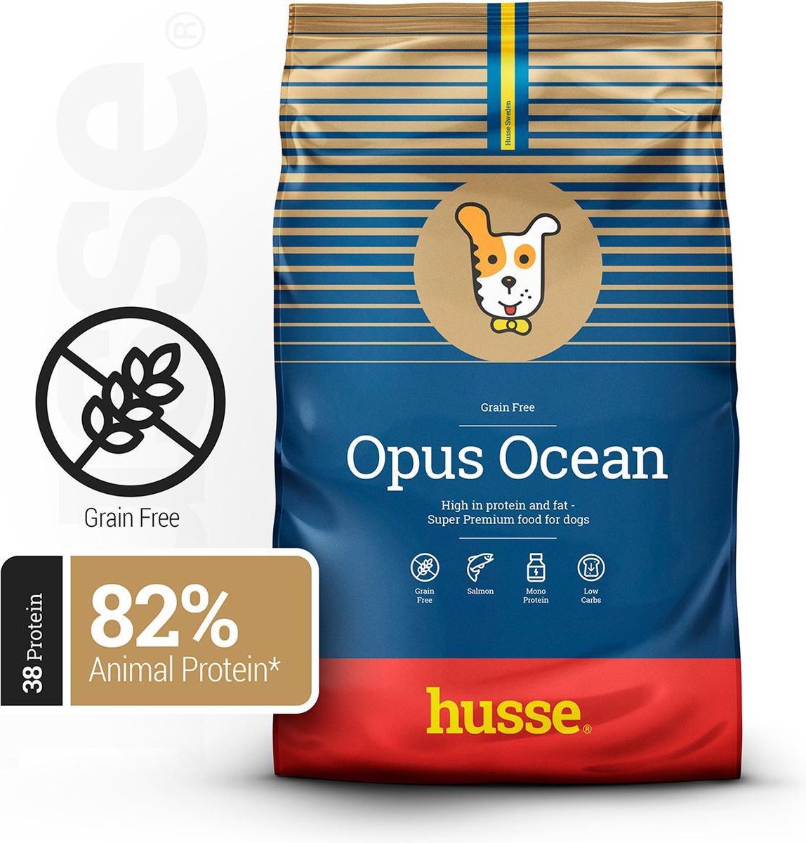 Husse Opus Ocean graanvrije hondenbrokken - Hondenvoer - 12 kg