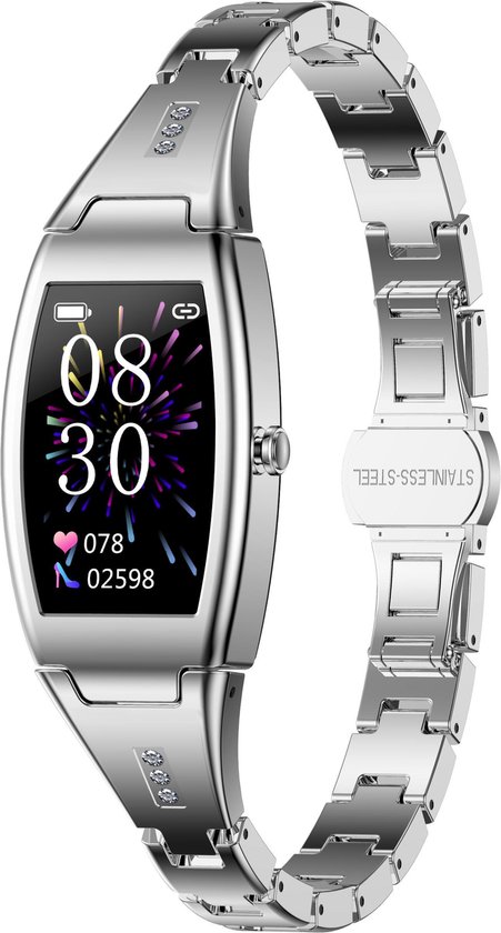 Brein Gorgelen succes Belesy® MAGNIFICENT - Smartwatch Dames - Horloge – 1.14 inch -  Kleurenscherm -... | bol.com