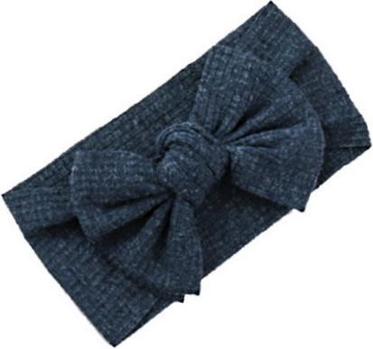 Kinder Haarband Donkerblauw Strik / Bow | Microfiber | 0-6 jaar | Fashion Favorite