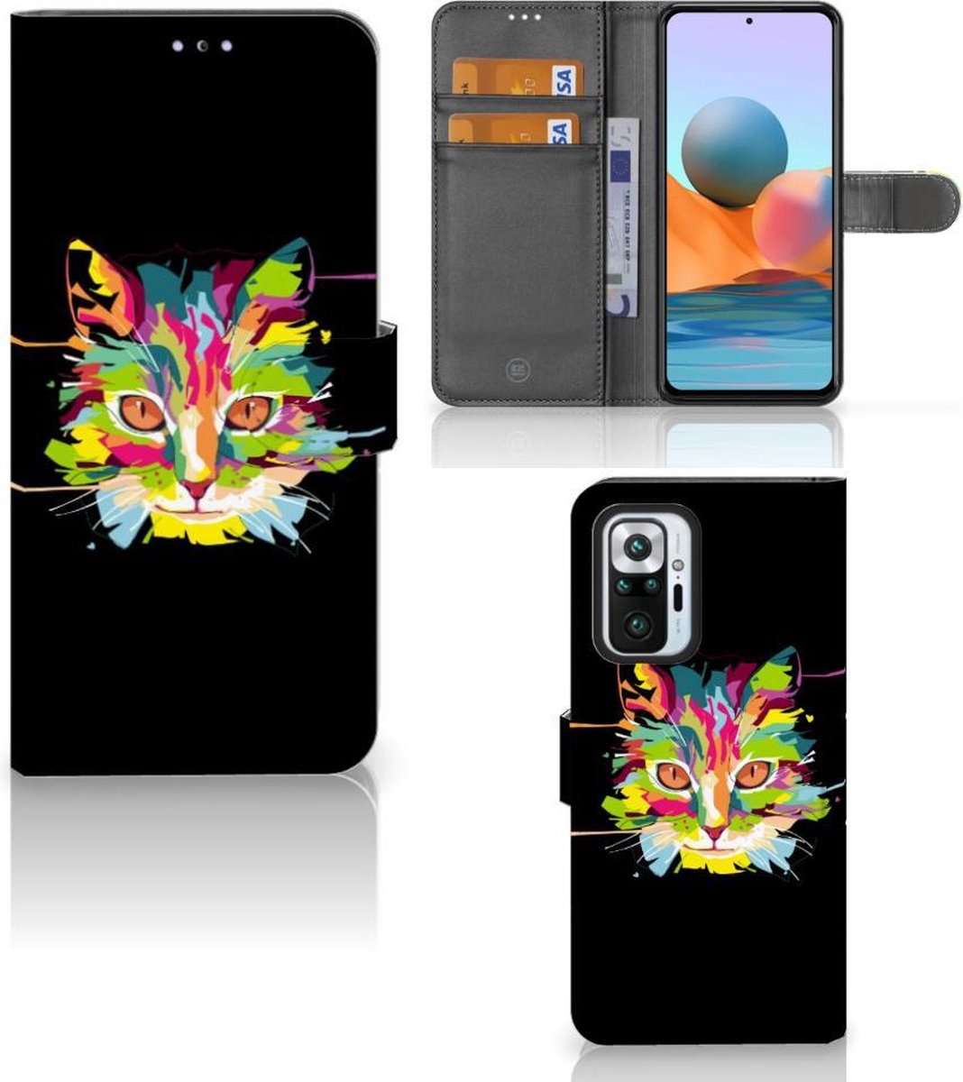 Xiaomi Redmi Note 10 Pro Leuk Hoesje Cat Color