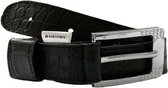 Ceinture enfant en cuir BabySteps Black Crocodile garçons 55cm