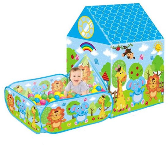 Ballenbak met Speeltent - Incl 50 Stuks Ballenbak Ballen - Baby - Peuter - Speeltent voor kinderen - Ballentent Popup van Joylio — afbeelding 4