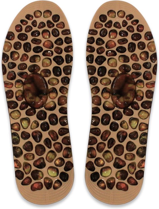 Foto: Inlegzolen massage stones inlegzooltjes stenen acupunctuurpunten massage steen 41 tm 45 heren mannen