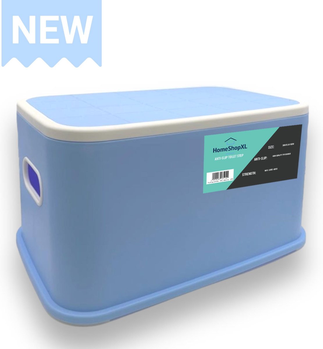 Opstapje Kind - Max 100kg - Blauw - Antislip Krukje - WC Krukje - Kinder Opstapjes - WC Trainer - WC Kinderhulp - Toilet Trainer - Peuter - Opstapje - Kruk - Opstapkrukje - Baby Opstapje - Veilig - Keuken Opstapje - Trapje