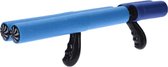 1x Blauw waterpistool/waterpistolen van foam 40 cm met handvat en dubbele spuit