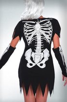 Carnival Toys Verkleedjurk Skelet Dames Polyester Zwart One-size