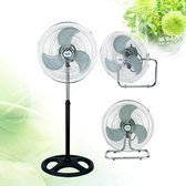 Royal Swiss 2 in 1 METAAL Staande ventilator & Tafelventilator - Statiefventilator - 45 cm (18") - Stand Fan met Hoge snelheidsmotor