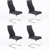 FurniStyle Eetkamerstoel Spago Zwart - 4 Stuks