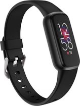 Luxe Siliconen Armband Geschikt Voor Fitbit Luxe Activity Tracker - Horloge Bandje - Sportband Armband Polsband Strap - Horloge Band - Watchband - Vervang Horlogeband - Zweet & Weerbestendig - Small - Zwart