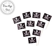 New Age Devi - Piraten Vlaggetjes - 20 stuks - Cocktail prikkers - Verjaardag vlaggetjes - Jolly Roger - Feestvlaggetjes - Partyflags