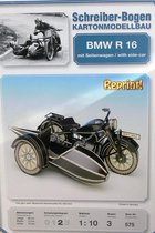 modelbouw, bouwplaat van BMW  R 16, motor met zijspan, schaal 1:10