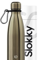 Slokky - Element Bronze Thermosfles & Mono Black Karabijnhaak - 500ml