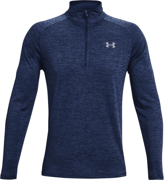 Under Armour UA Tech 2.0 1/2 Zip-BLU Heren Sporttrui - Academy - Steel