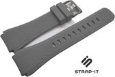 Siliconen Smartwatch bandje - Geschikt voor Strap-it 20mm horlogeband siliconen - Quick release watch strap - grijs - Strap-it Horlogeband / Polsband / Armband