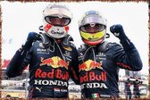 Max Verstappen - Checo Perez - metalen poster - bord- Formule 1 - redbull - red bull racing - red bull - Redbull racing - Max Verstappen - Verstappen - formula 1 - F1 - mancave - F1 2021