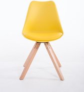 Eetkamerstoel - Eetstoel - Eetkamerstoelen - Keukenstoelen - Modern - Geel - Hout - 48 cm x 56 cm x 83 cm