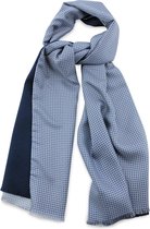 We Love Ties - Herensjaal wol zijde Avelino blu - blauw / wit