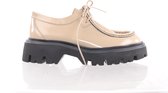 MAURY Dames stoere Veterschoen - beige- maat 36