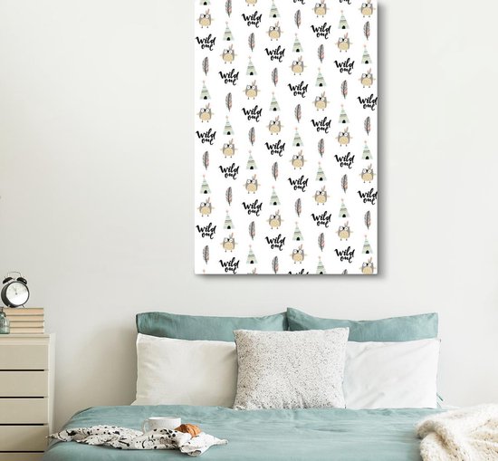 Canvas schilderij 120x180 cm - Wanddecoratie Illustraties - Kleuren - Patronen - Muurdecoratie woonkamer - Slaapkamer decoratie - Kamer accessoires - Schilderijen