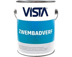VISTA ZWEMBADVERF - Verf voor zwembad en zwemvijver - Chloorrubberbasis - 1K - Wit - 2.50 L