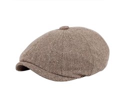 Flat Caps Heren - Heren Pet - Baret Heren - Heren Kleding - Cadeau Man - Coffee - One Size