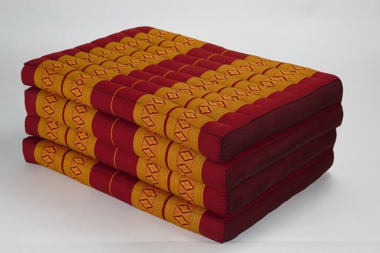 Fine Asianliving Thais Kussen Matras Gevouwen 80x200x8cm Mat Kussen XXXL Thai Oranje Meditatie Mat Matras van Merkloos — afbeelding 2
