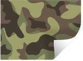 Muurstickers - Sticker Folie - Illustratie van een camouflage patroon - 40x30 cm - Plakfolie - Muurstickers Kinderkamer - Zelfklevend Behang - Zelfklevend behangpapier - Stickerfolie